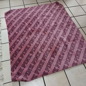 PINK Victoria's Secret Pink and White Blanket